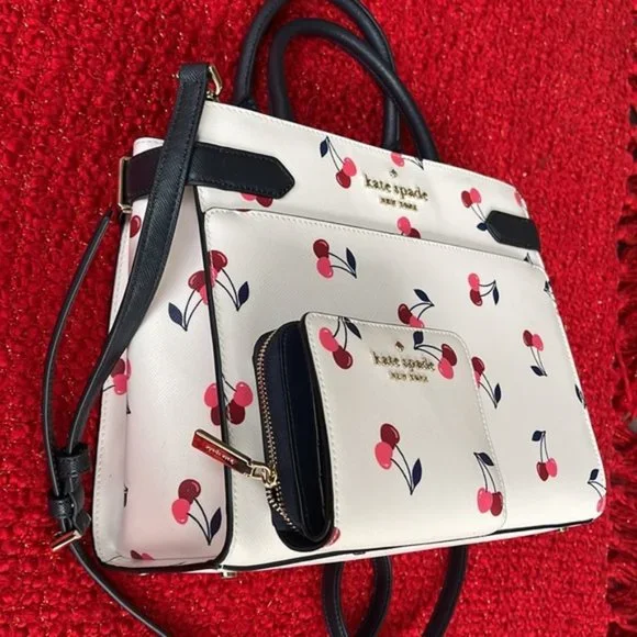 Kate Spade Staci Medium Satchel & Kate Spade Small Zip Around Bifold Wallet - Picture 2 of 16